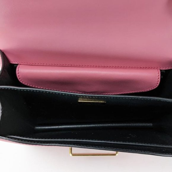 SOLD Prada Cahier Lightning Heart Studded Medium Pink Leather Cross Body Bag - Picture 3 of 10